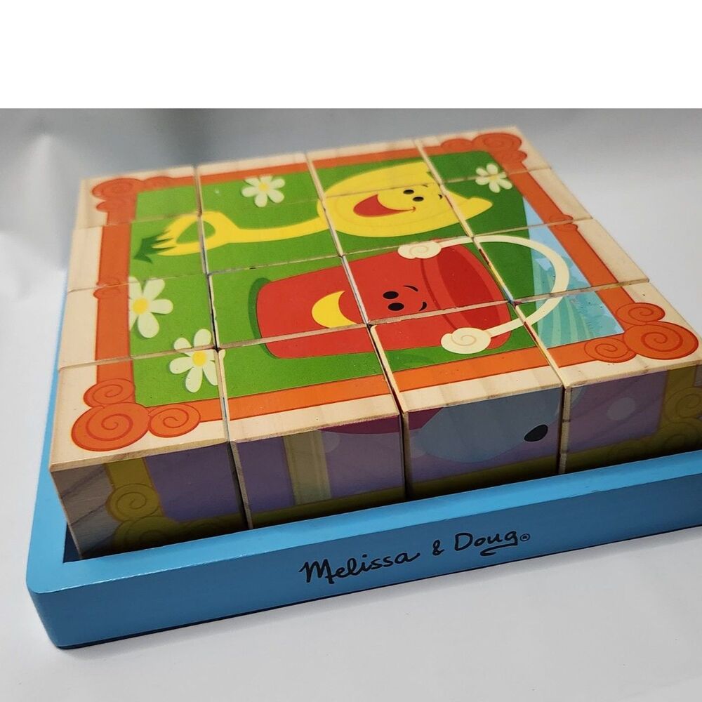 Melissa & Doug Blue’s Clues Wooden Cube Puzzle – 16 Cubes – 6 Scenes